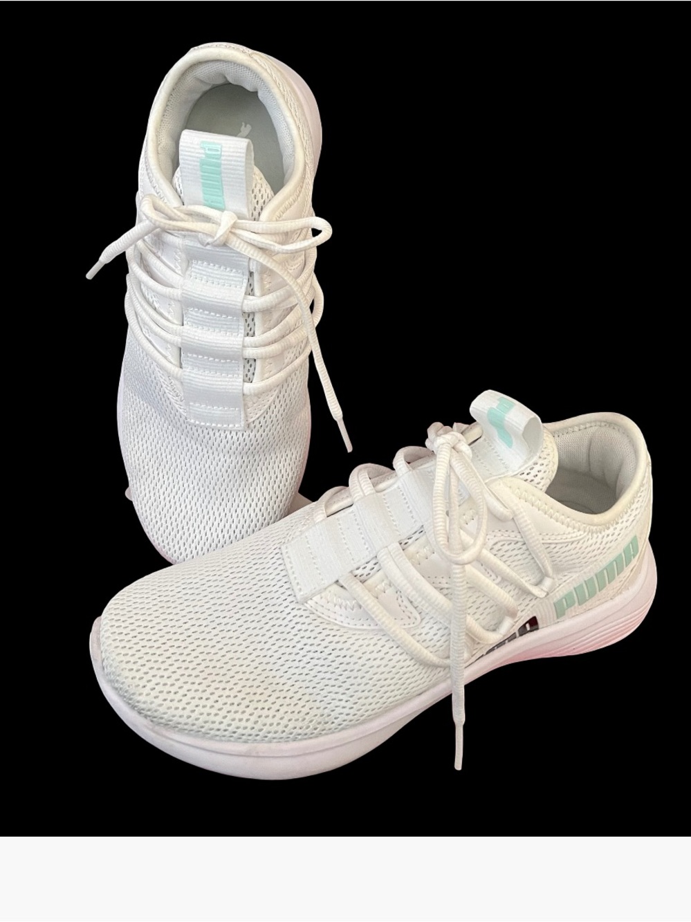 Puma SoftRide White Star Vital Mesh Sneakers size 6.5!
